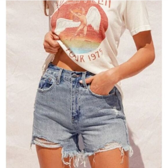 pistola Pants - PISTOLA MAEVE SUPER HIGH RISE CUT OFF SHORTS IN DOLORES PARK SIZE 27